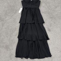 New Black Long Dress