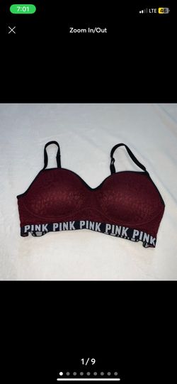 Pink Victoria’s Secret red black sports bra