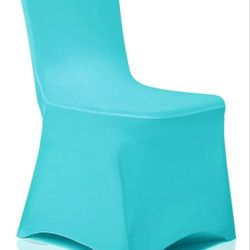Stretch Spandex Chair Slipcovers, Dining Room Chair Covers Stretch Chair Slipcovers Protector for Wedding, Banquet, and Party Tiffany Blue 10 Pcs