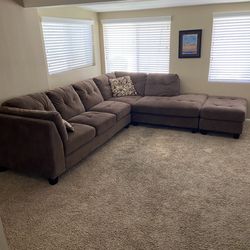 Costco Brown Chenille 3-Piece Sectional