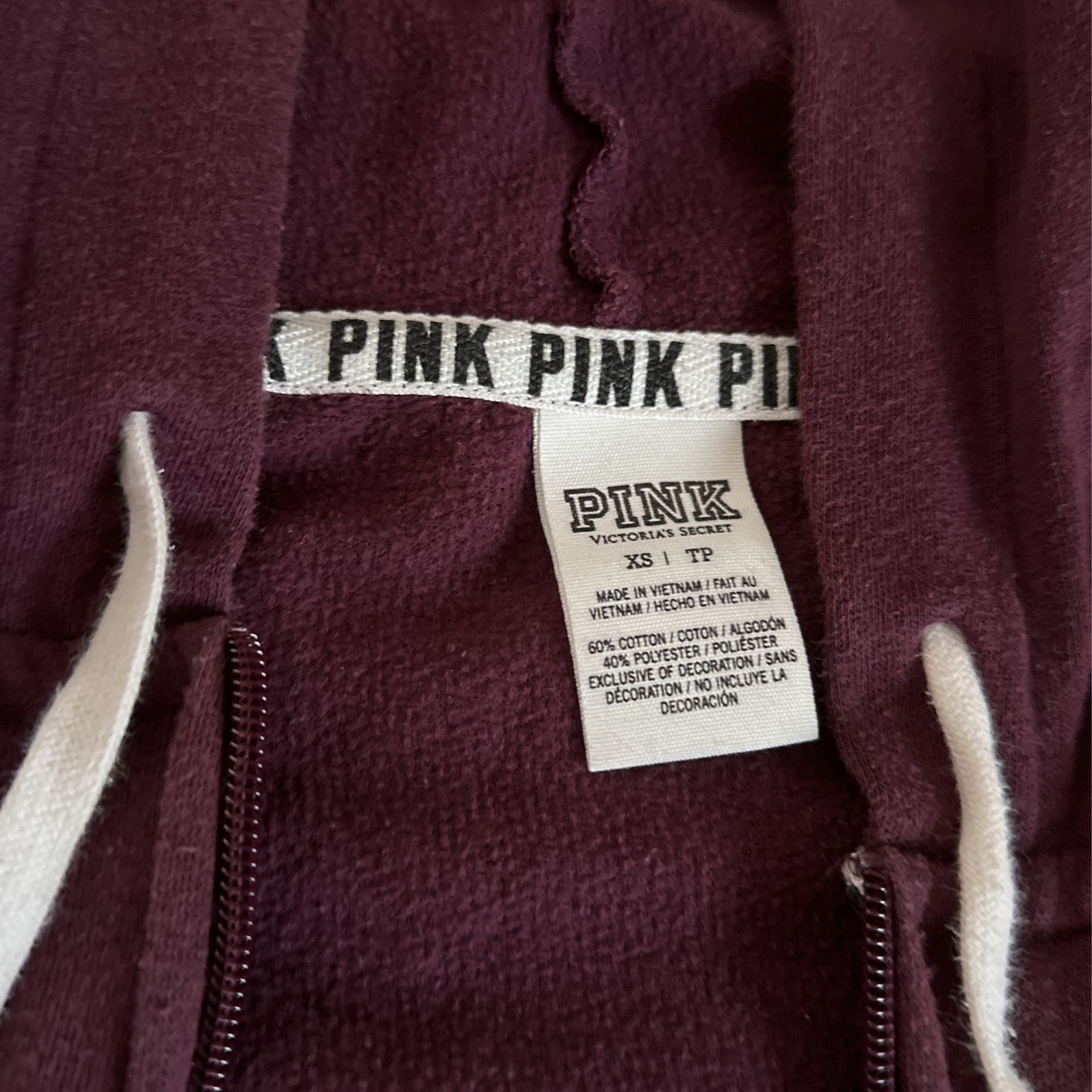 PINK Zip-Up Perfect Hoodie Size XS