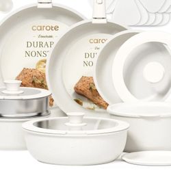 Carrote, 9 Pots and Pans plus tops, detachable handles