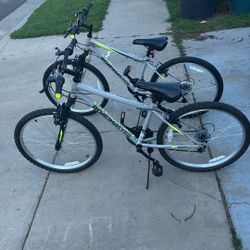 Set 2 Mountain Bikes, Size 2418 Speed Like New 100 Each Or 180 For Both 