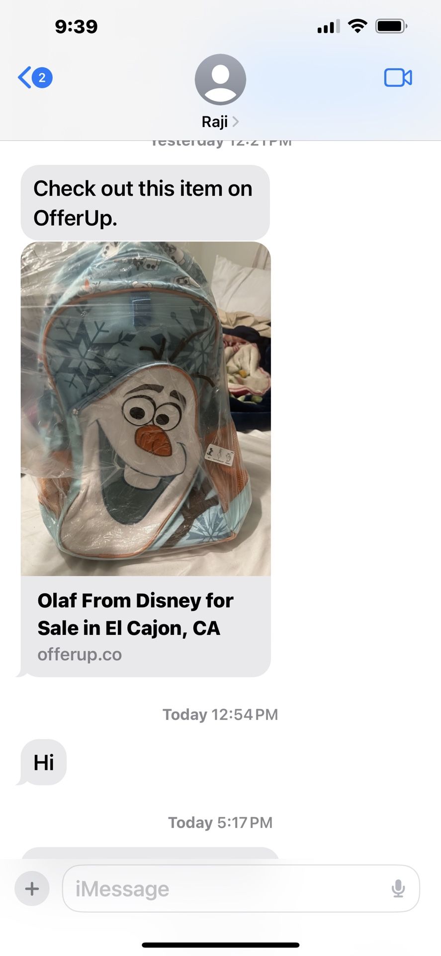 Olaf backpack