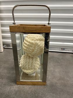 Glass Lantern design  with Rope Knot Balls