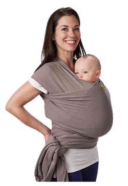 Baby carrier- Moby brand baby wraps (gray and black)