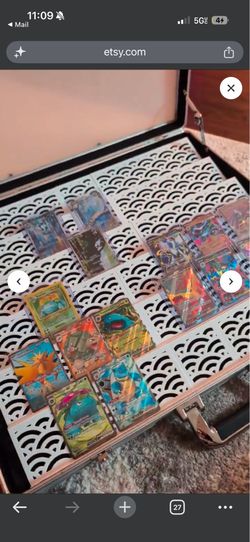 Card Risers for Aluminum Display Cases - Japanese Wave Pattern