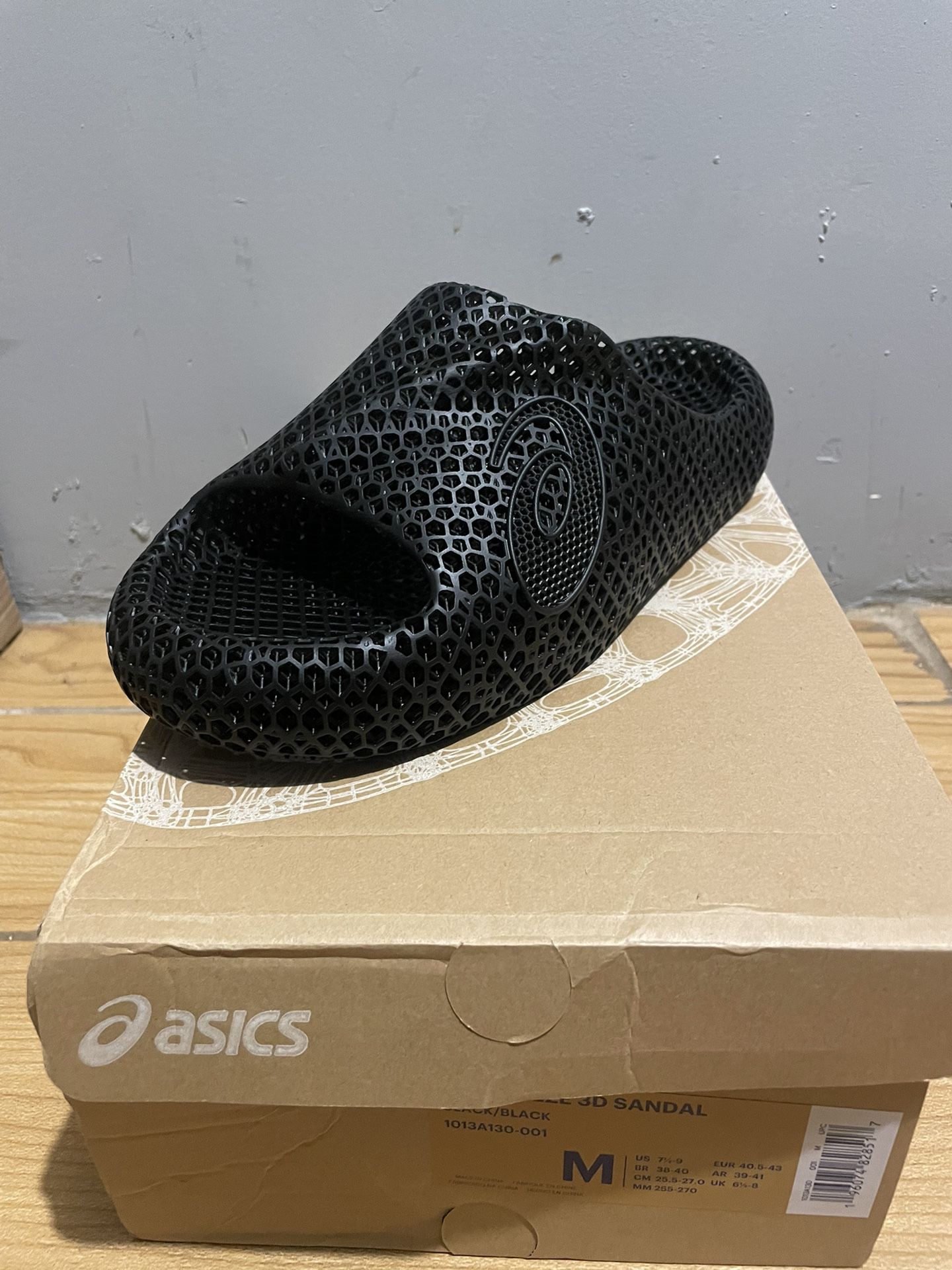 Asics Actibreeze 3D Sandal Slipper Size Sz M 7.5-9 Black for Sale
