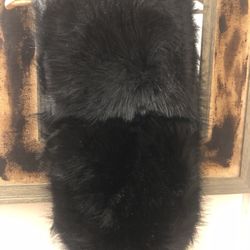 Beautiful And Elegant Black Fur Shawl.