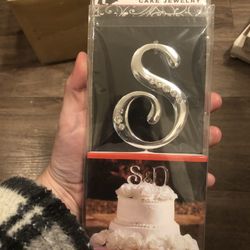 Letter S Wedding Cake Topper Initial