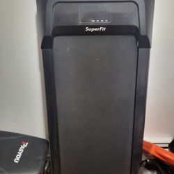 Treadmill used for under a desk or workstation.