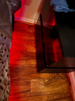 Black night stand with LED lighting