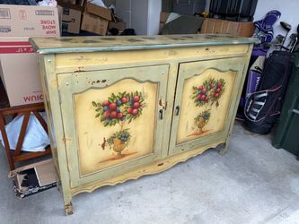 FREE Hand-Painted French Country Wood Cabinet / Credenza / Buffet