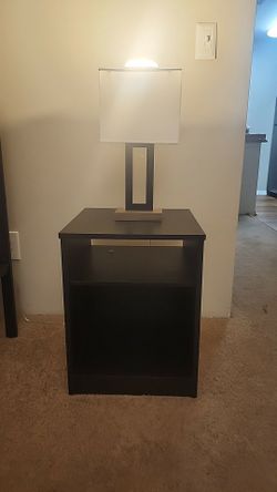 Night Stand And Lamp