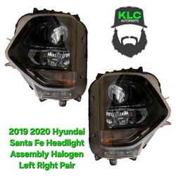 2019 2020 Hyundai Santa Fe Headlight Assembly Halogen Left Right Pair