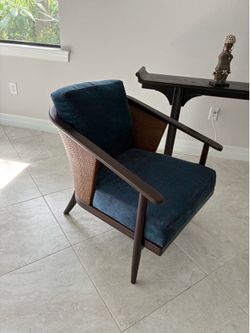 Mid-Century Cane Back Accent Chair