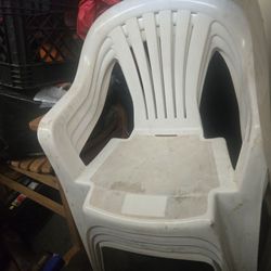 White Plastic Outdoor Patio Chair (8)