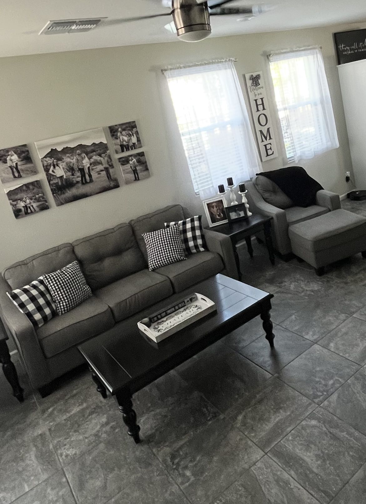 Couch, Chair And Ottoman Set