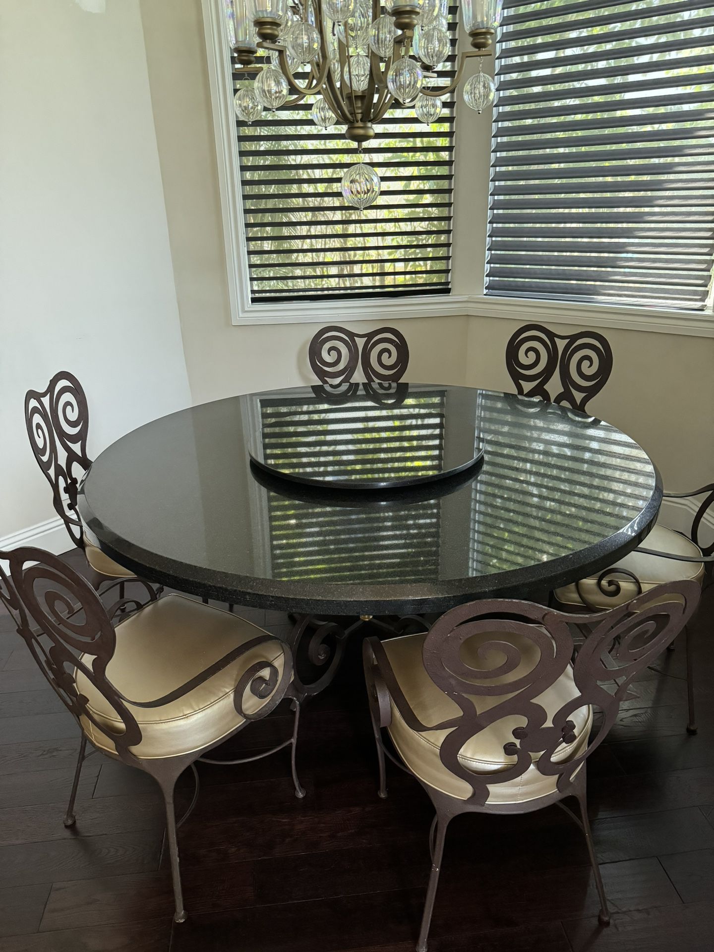 Custom Marble  Round Kitchen/Dining Room Table - 70” - Originally $6500.    Asking $1400
