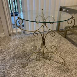 Glass End Table 