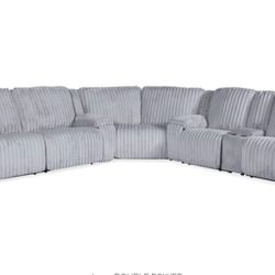 Oh The Comfort!!  No Credit Needed Financing Available For This Luxurious Power Recliner Sectional With Power Headrests!!! 
