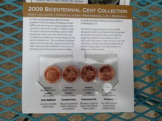 2009 BICENTENNIAL ABRAHAM LINCOLN 4 PIECE SET