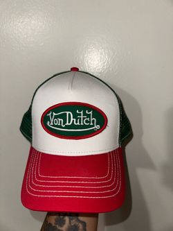 Von Dutch Trucker Hat Red White Green Italy colors