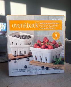 over&back 3-piece Multipurpose Berry Baskets