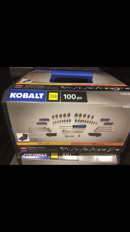100 pieces kobalt tool set brand new