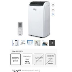 BLACK+DECKER Portable AC – BPACT08WT