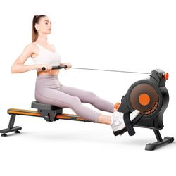 Brand New Rowing Machines for Home - Magnetic/Water Rowing Machine with Upgrade 16 Resistance Levels, Max 350 LB Weight Capacity, LCD Monitor and Comf