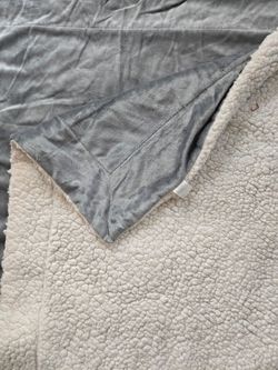 Gray Soft Sherpa Fleece Blanket