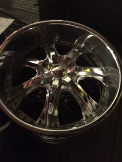 22" chrome wheels "used"