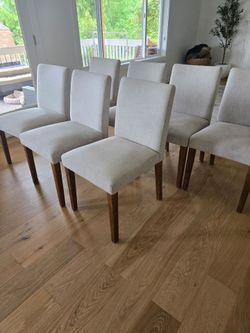 West elm 7 dining chairs