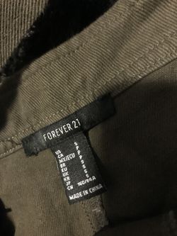 Army green overall skirt set