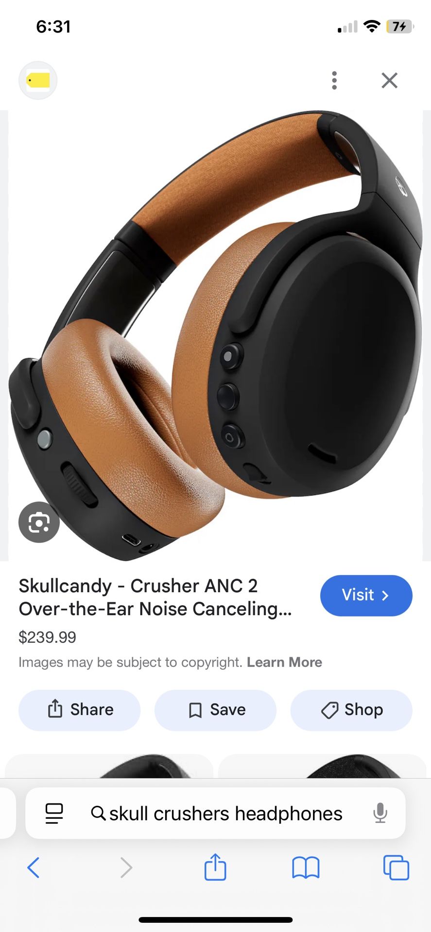 Skull Crusher ANC Noise Cancelling Headphones 