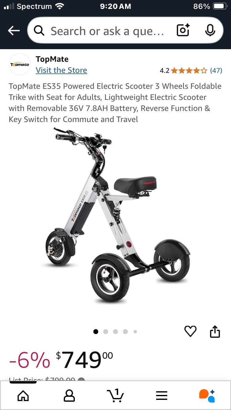 TopMate ES33 Portable & Folding Electric Scooter