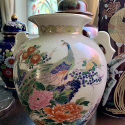Hand Painted Vintage Japanese Vase
