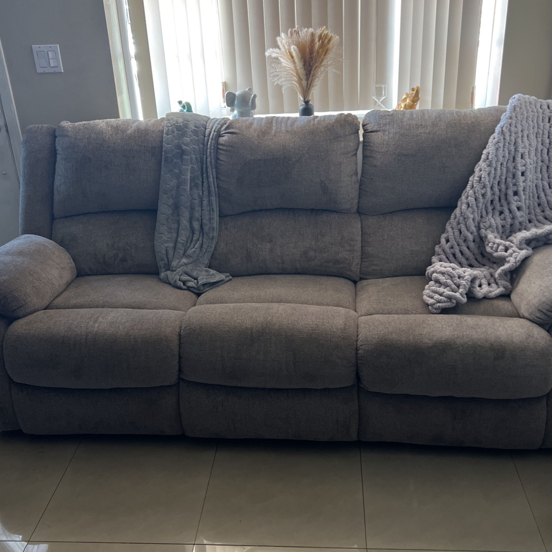 2 Brand New Manual Reclining Sofa 