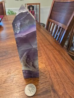 Rainbow florite tower