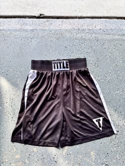 Title Boxing Shorts Black and White
