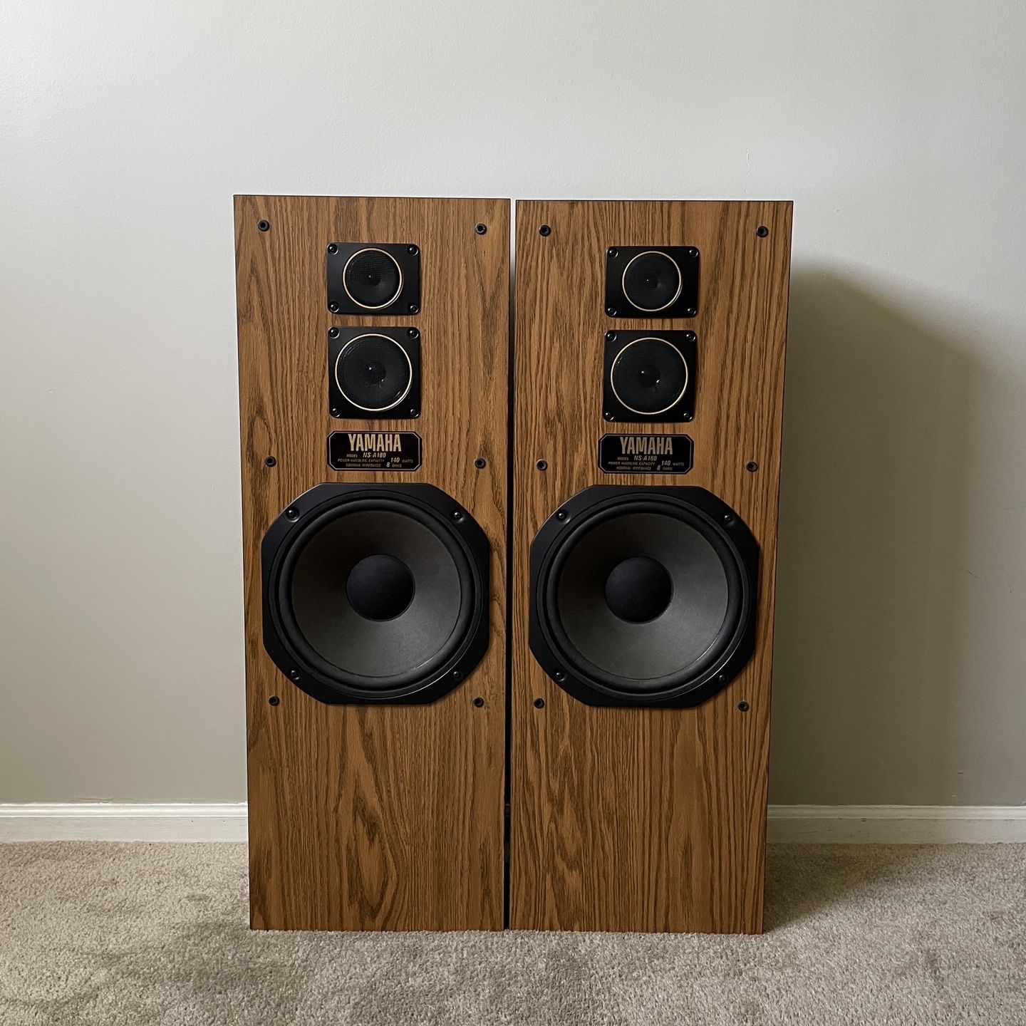 Yamaha NS-A180 3 Way Tower Home Floor Standing Speakers for Sale