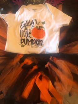 Toddler girls daddy little punkin costume