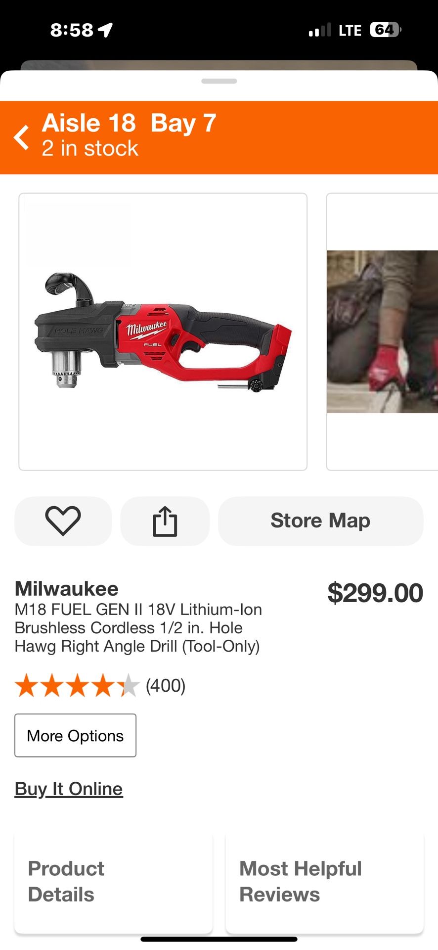 Hole Hawg Right Angle Drill