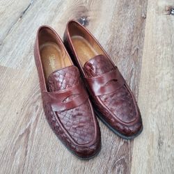 Victoria Austin Woven Leather Loafers women size 6.5