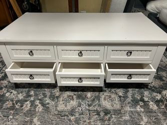 Jofran Westport Lift Top Coffee Table w/ Hidden Storage & 6 Drawers