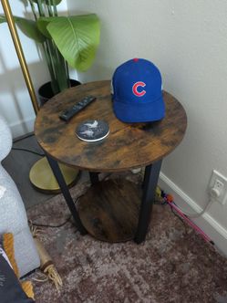 Rustic Wood Side Table (20")