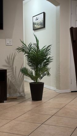 Artificial Palm Tree in Black Pot