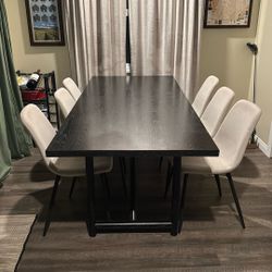 Black Dining Room Table 7X3’