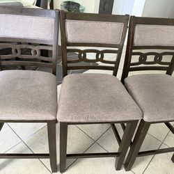 High bar stools set of 3 pet free home